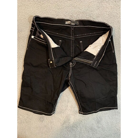 Women's Black and White U-51 Authentic Denim Shorts 5 Pocket Design Buttons - Picture 6 of 11